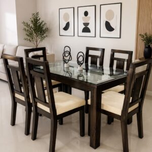 Juego de Comedor Maderarte 6 sillas Rectangular Moderno